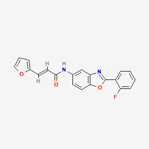 molecular formula C20H13FN2O3 B5826121 N-[2-(2-fluorophenyl)-1,3-benzoxazol-5-yl]-3-(2-furyl)acrylamide 