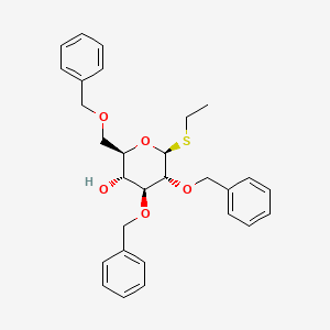 molecular formula C29H34O5S B582613 Ethyl 2,3,6-tri-O-benzyl-1-thio-b-D-glucopyranoside CAS No. 141263-02-7