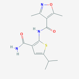 molecular formula C14H17N3O3S B5826149 N-[3-(aminocarbonyl)-5-isopropyl-2-thienyl]-3,5-dimethyl-4-isoxazolecarboxamide 