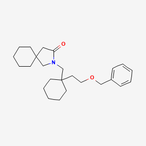 molecular formula C25H37NO2 B582615 2-[[1-(2-Phenylmethoxyethyl)cyclohexyl]methyl]-2-azaspiro[4.5]decan-3-one CAS No. 1797131-29-3