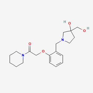 molecular formula C19H28N2O4 B5826159 3-(hydroxymethyl)-1-[2-(2-oxo-2-piperidin-1-ylethoxy)benzyl]pyrrolidin-3-ol 