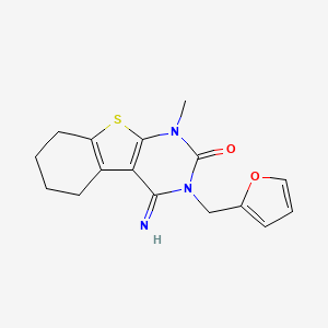 3-(2-furylmethyl)-4-imino-1-methyl-3,4,5,6,7,8-hexahydro[1]benzothieno[2,3-d]pyrimidin-2(1H)-one