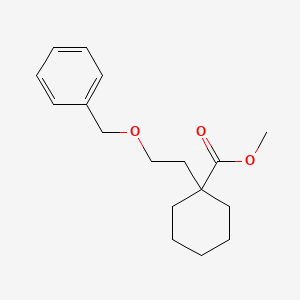molecular formula C17H24O3 B582620 1-[2-(Benzyloxy)ethyl]-cyclohexanecarboxylic Acid Methyl Ester CAS No. 865459-93-4