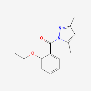 molecular formula C14H16N2O2 B5826202 (3,5-dimethyl-1H-pyrazol-1-yl)(2-ethoxyphenyl)methanone 