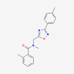 N,2-dimethyl-N-[[3-(4-methylphenyl)-1,2,4-oxadiazol-5-yl]methyl]benzamide