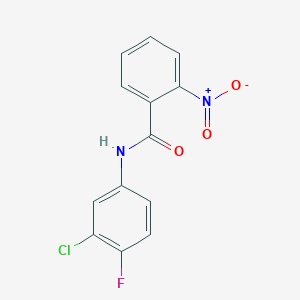 molecular formula C13H8ClFN2O3 B5826221 N-(3-chloro-4-fluorophenyl)-2-nitrobenzamide CAS No. 326901-32-0