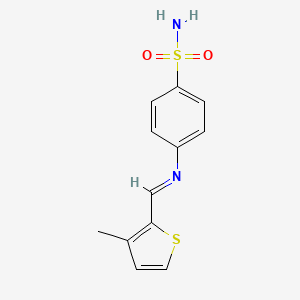 4-{[(3-methyl-2-thienyl)methylene]amino}benzenesulfonamide