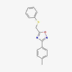 3-(4-methylphenyl)-5-[(phenylthio)methyl]-1,2,4-oxadiazole