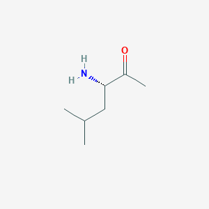 molecular formula C7H15NO B058263 (3S)-3-amino-5-methylhexan-2-one CAS No. 114416-27-2