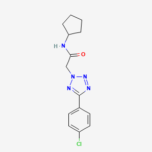 2-[5-(4-chlorophenyl)-2H-tetrazol-2-yl]-N-cyclopentylacetamide