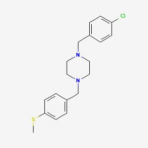 molecular formula C19H23ClN2S B5826329 1-(4-chlorobenzyl)-4-[4-(methylthio)benzyl]piperazine 