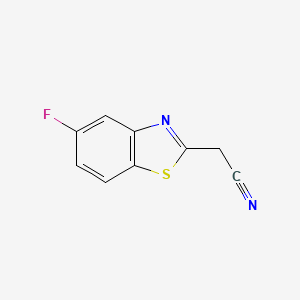 molecular formula C9H5FN2S B582634 2-(5-氟-1,3-苯并噻唑-2-基)乙腈 CAS No. 157764-05-1