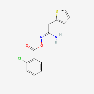 molecular formula C14H13ClN2O2S B5826348 N'-[(2-chloro-4-methylbenzoyl)oxy]-2-(2-thienyl)ethanimidamide 