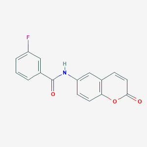 molecular formula C16H10FNO3 B5826371 3-fluoro-N-(2-oxo-2H-chromen-6-yl)benzamide 