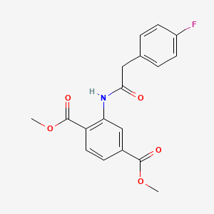 molecular formula C18H16FNO5 B5826373 dimethyl 2-{[(4-fluorophenyl)acetyl]amino}terephthalate 