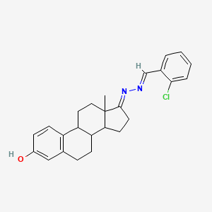 17-{(E)-2-[(E)-1-(2-CHLOROPHENYL)METHYLIDENE]HYDRAZONO}-13-METHYL-7,8,9,11,12,13,14,15,16,17-DECAHYDRO-6H-CYCLOPENTA[A]PHENANTHREN-3-OL