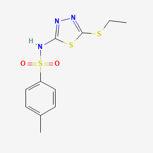 N-[5-(ethylthio)-1,3,4-thiadiazol-2-yl]-4-methylbenzenesulfonamide