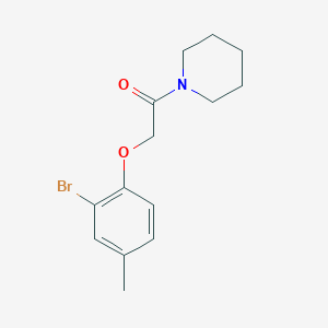 molecular formula C14H18BrNO2 B5826463 1-[(2-bromo-4-methylphenoxy)acetyl]piperidine 