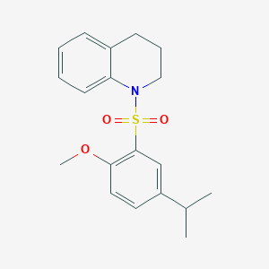 molecular formula C19H23NO3S B5826490 1-[(5-isopropyl-2-methoxyphenyl)sulfonyl]-1,2,3,4-tetrahydroquinoline 