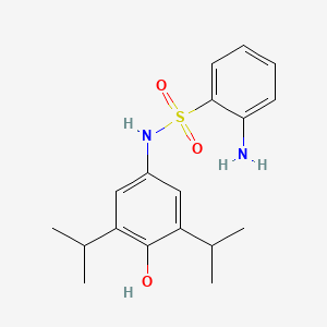 2-amino-N-[4-hydroxy-3,5-di(propan-2-yl)phenyl]benzenesulfonamide