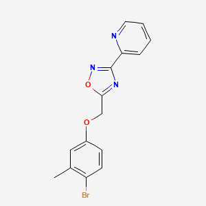 2-{5-[(4-bromo-3-methylphenoxy)methyl]-1,2,4-oxadiazol-3-yl}pyridine