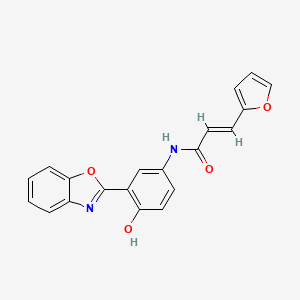 molecular formula C20H14N2O4 B5826593 N-[3-(1,3-benzoxazol-2-yl)-4-hydroxyphenyl]-3-(2-furyl)acrylamide 