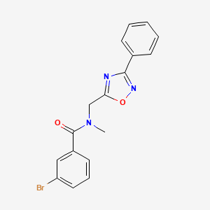 3-bromo-N-methyl-N-[(3-phenyl-1,2,4-oxadiazol-5-yl)methyl]benzamide