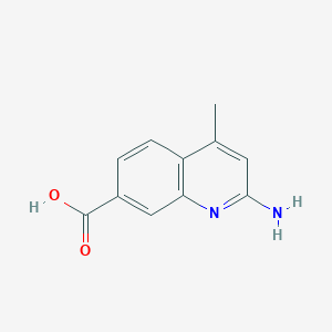 molecular formula C11H10N2O2 B058266 2-Amino-4-methylquinoline-7-carboxylic acid CAS No. 124281-66-9