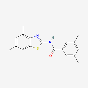 molecular formula C18H18N2OS B5826624 N-(4,6-dimethyl-1,3-benzothiazol-2-yl)-3,5-dimethylbenzamide 