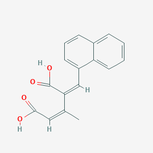 3-methyl-4-(1-naphthylmethylene)-2-pentenedioic acid