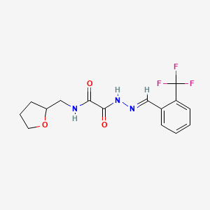 2-oxo-N-(tetrahydro-2-furanylmethyl)-2-{2-[2-(trifluoromethyl)benzylidene]hydrazino}acetamide