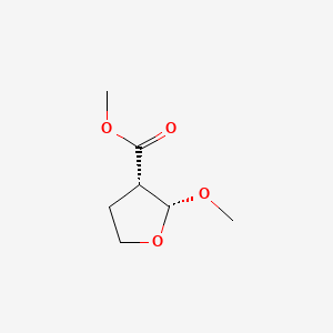 B582668 (2R,3S)-Methyl 2-methoxytetrahydrofuran-3-carboxylate CAS No. 143789-16-6