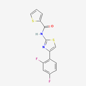 N-[4-(2,4-difluorophenyl)-1,3-thiazol-2-yl]-2-thiophenecarboxamide