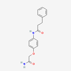 N-[4-(2-amino-2-oxoethoxy)phenyl]-3-phenylpropanamide