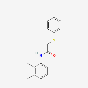 molecular formula C17H19NOS B5826743 N-(2,3-dimethylphenyl)-2-[(4-methylphenyl)thio]acetamide 