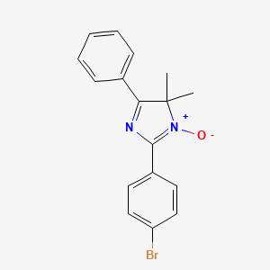 molecular formula C17H15BrN2O B5826770 2-(4-bromophenyl)-4,4-dimethyl-5-phenyl-4H-imidazole 3-oxide 