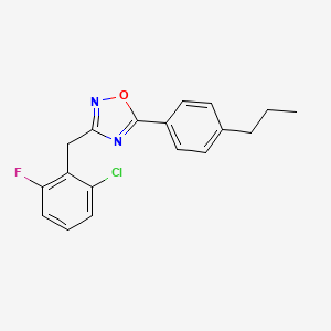 3-(2-chloro-6-fluorobenzyl)-5-(4-propylphenyl)-1,2,4-oxadiazole