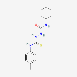 molecular formula C15H22N4OS B5826805 N-cyclohexyl-2-{[(4-methylphenyl)amino]carbonothioyl}hydrazinecarboxamide 