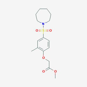 methyl [4-(1-azepanylsulfonyl)-2-methylphenoxy]acetate