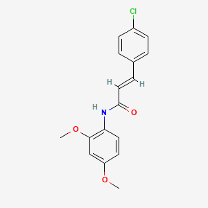 molecular formula C17H16ClNO3 B5826829 3-(4-chlorophenyl)-N-(2,4-dimethoxyphenyl)acrylamide 