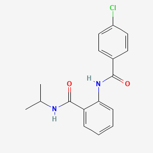 2-{[(4-chlorophenyl)carbonyl]amino}-N-(propan-2-yl)benzamide