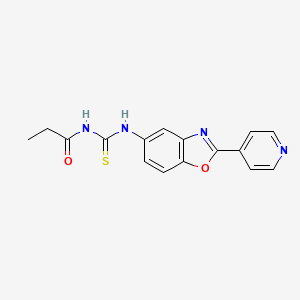 N-[(2-pyridin-4-yl-1,3-benzoxazol-5-yl)carbamothioyl]propanamide