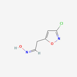 molecular formula C5H5ClN2O2 B582686 (Z)-2-(3-chloroisoxazol-5-yl)acetaldehyde oxime CAS No. 147742-82-3