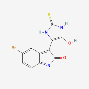 molecular formula C11H6BrN3O2S B5826876 5-bromo-3-(5-oxo-2-thioxo-4-imidazolidinylidene)-1,3-dihydro-2H-indol-2-one 