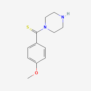 molecular formula C12H16N2OS B5826886 1-[(4-methoxyphenyl)carbonothioyl]piperazine 