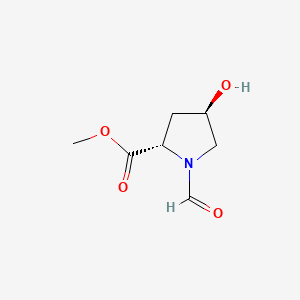molecular formula C7H11NO4 B582690 (2S,4R)-Methyl 1-formyl-4-hydroxypyrrolidine-2-carboxylate CAS No. 149882-41-7