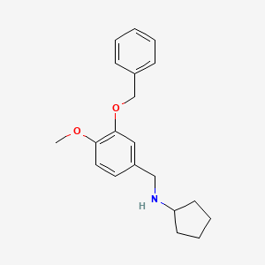 N-[3-(benzyloxy)-4-methoxybenzyl]cyclopentanamine