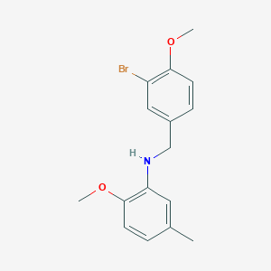 molecular formula C16H18BrNO2 B5826902 (3-bromo-4-methoxybenzyl)(2-methoxy-5-methylphenyl)amine 