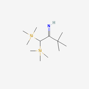 molecular formula C12H29NSi2 B582693 3,3-Dimethyl-1,1-bis(trimethylsilyl)butan-2-imine CAS No. 147227-26-7