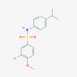 molecular formula C16H18ClNO3S B5826955 3-chloro-N-(4-isopropylphenyl)-4-methoxybenzenesulfonamide 